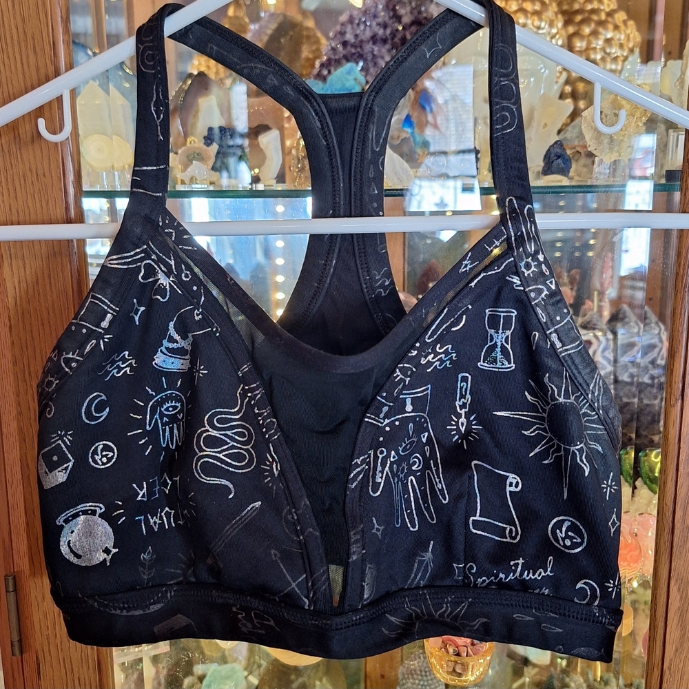 Black Printed Racerback Bralette - Women Intimates